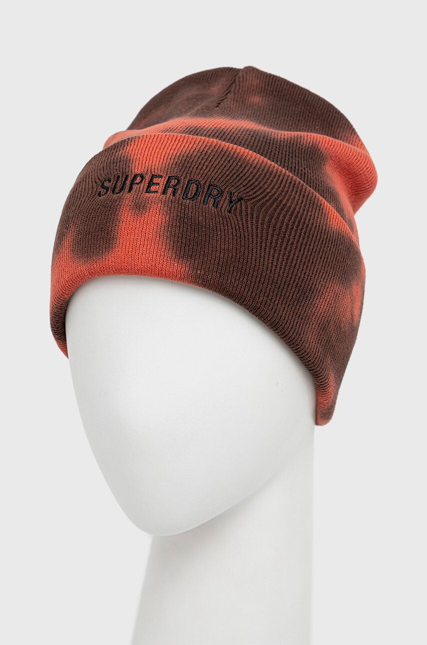 Superdry Bavlnená čiapka červená farba bavlnená - Pepit.sk