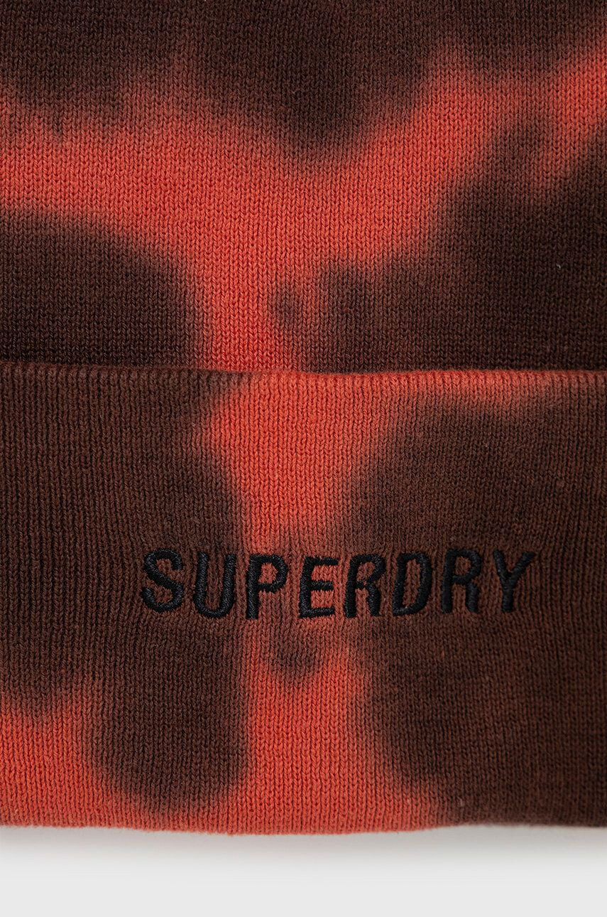 Superdry Bavlnená čiapka červená farba bavlnená - Pepit.sk