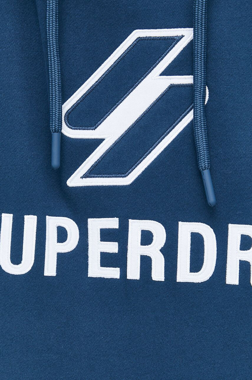 Superdry Bavlnená mikina pánska béžová farba s kapucňou s potlačou - Pepit.sk