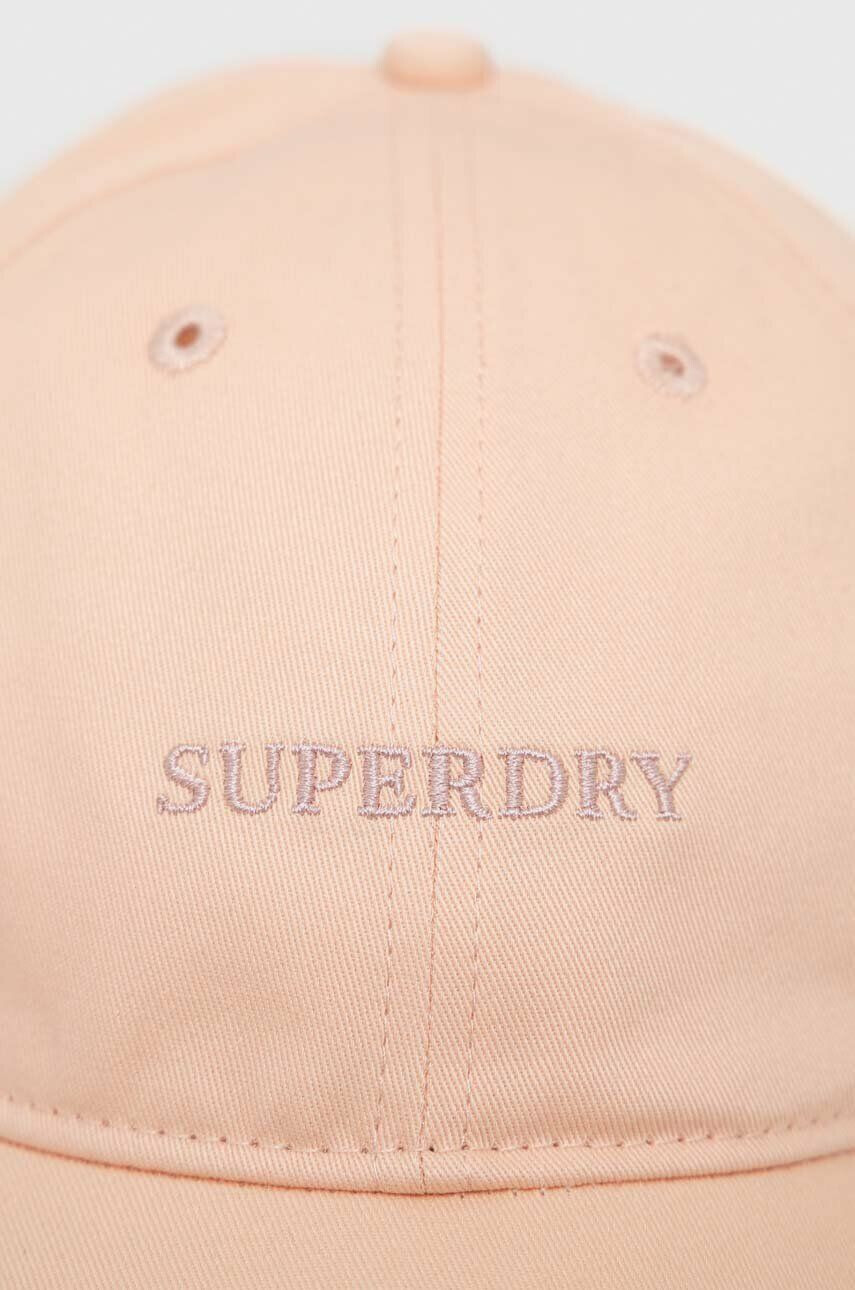 Superdry Bavlnená šiltovka ružová farba s nášivkou - Pepit.sk