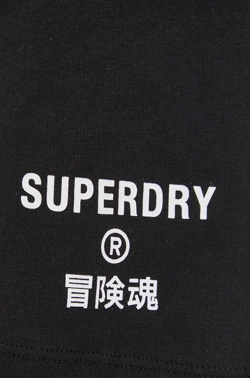 Superdry Bavlnené šortky dámske šedá farba s nášivkou vysoký pás - Pepit.sk