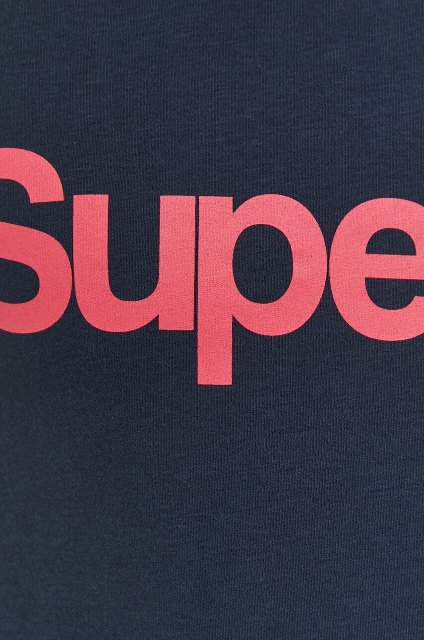 Superdry Bavlnené tričko tmavomodrá farba s potlačou - Pepit.sk