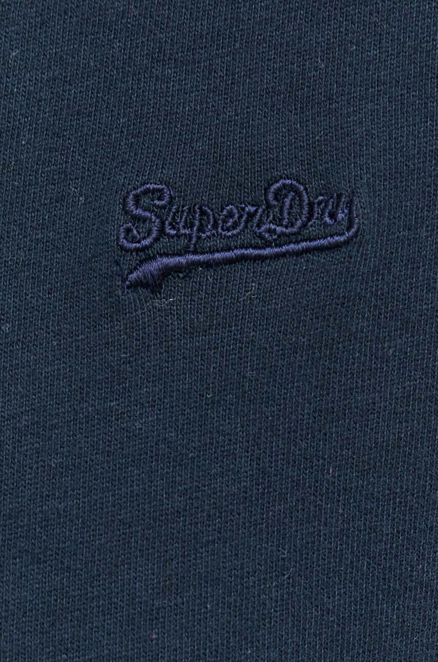 Superdry Bavlnené tričko tmavomodrá farba jednofarebné - Pepit.sk