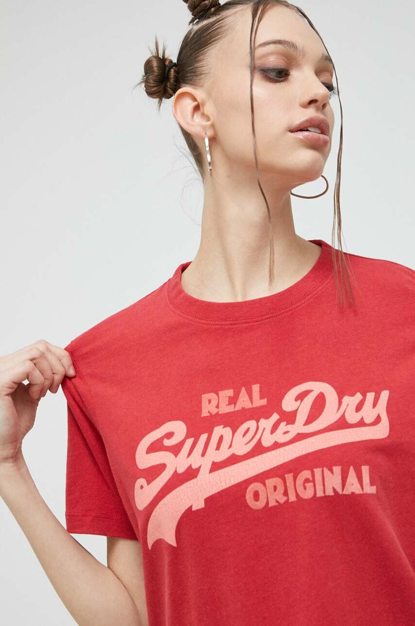 Superdry Bavlnené tričko biela farba s potlačou - Pepit.sk