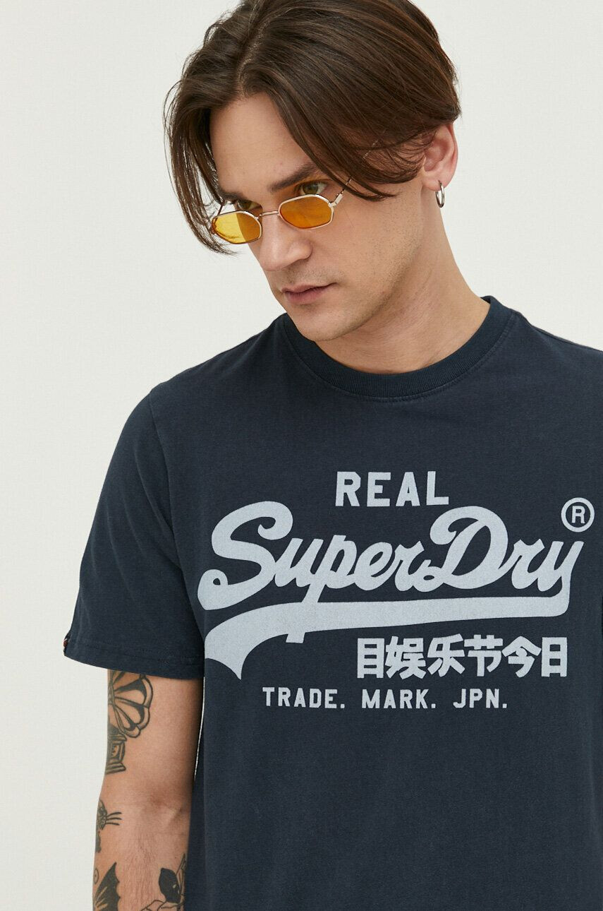 Superdry Bavlnené tričko biela farba jednofarebný - Pepit.sk