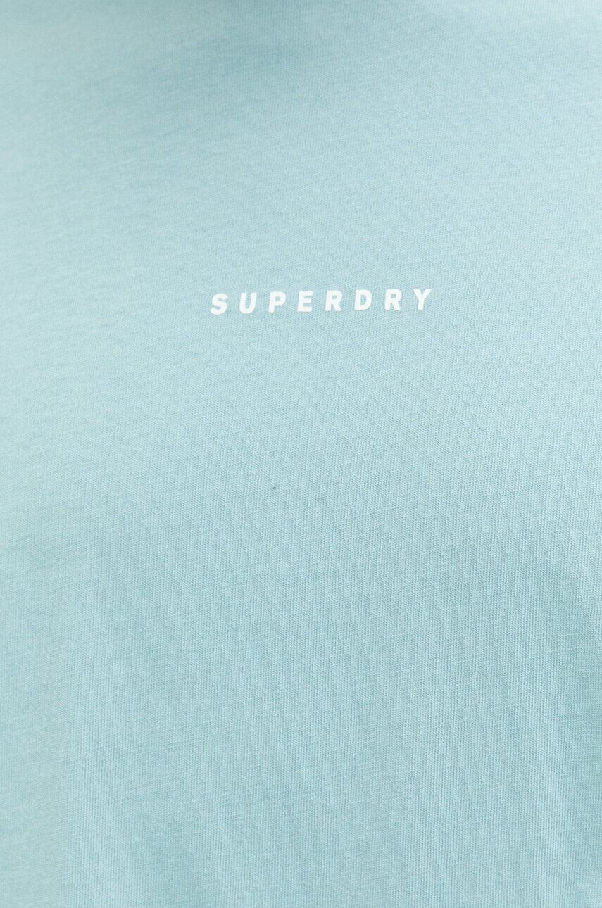 Superdry Bavlnené tričko čierna farba s potlačou - Pepit.sk