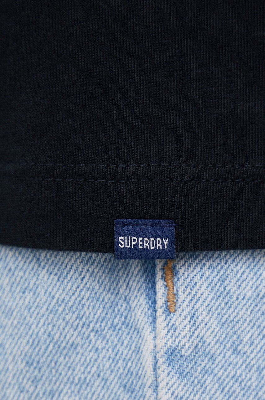 Superdry Bavlnené tričko červená farba s potlačou - Pepit.sk