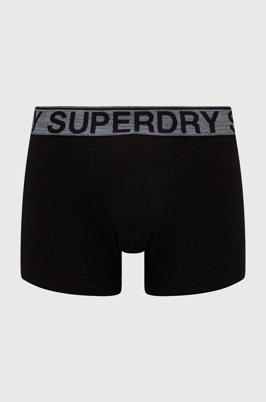 Superdry Boxerky 3-pak pánske čierna farba - Pepit.sk