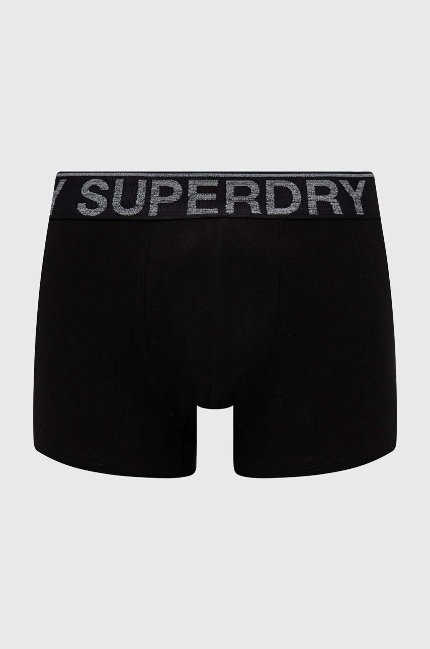 Superdry Boxerky 3-pak pánske čierna farba - Pepit.sk