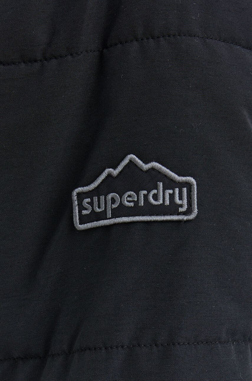 Superdry Bunda pánska čierna farba zimná - Pepit.sk