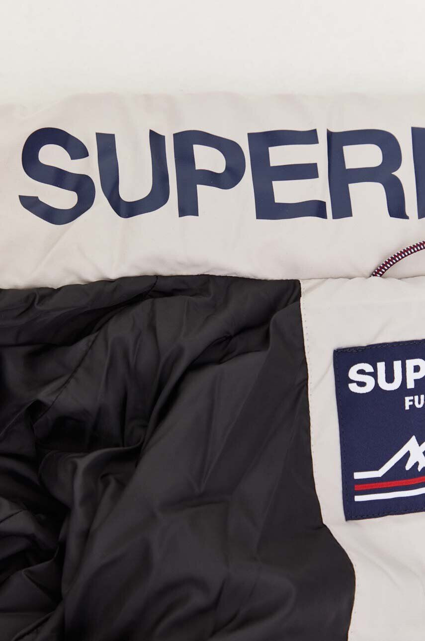 Superdry Bunda pánska béžová farba zimná - Pepit.sk