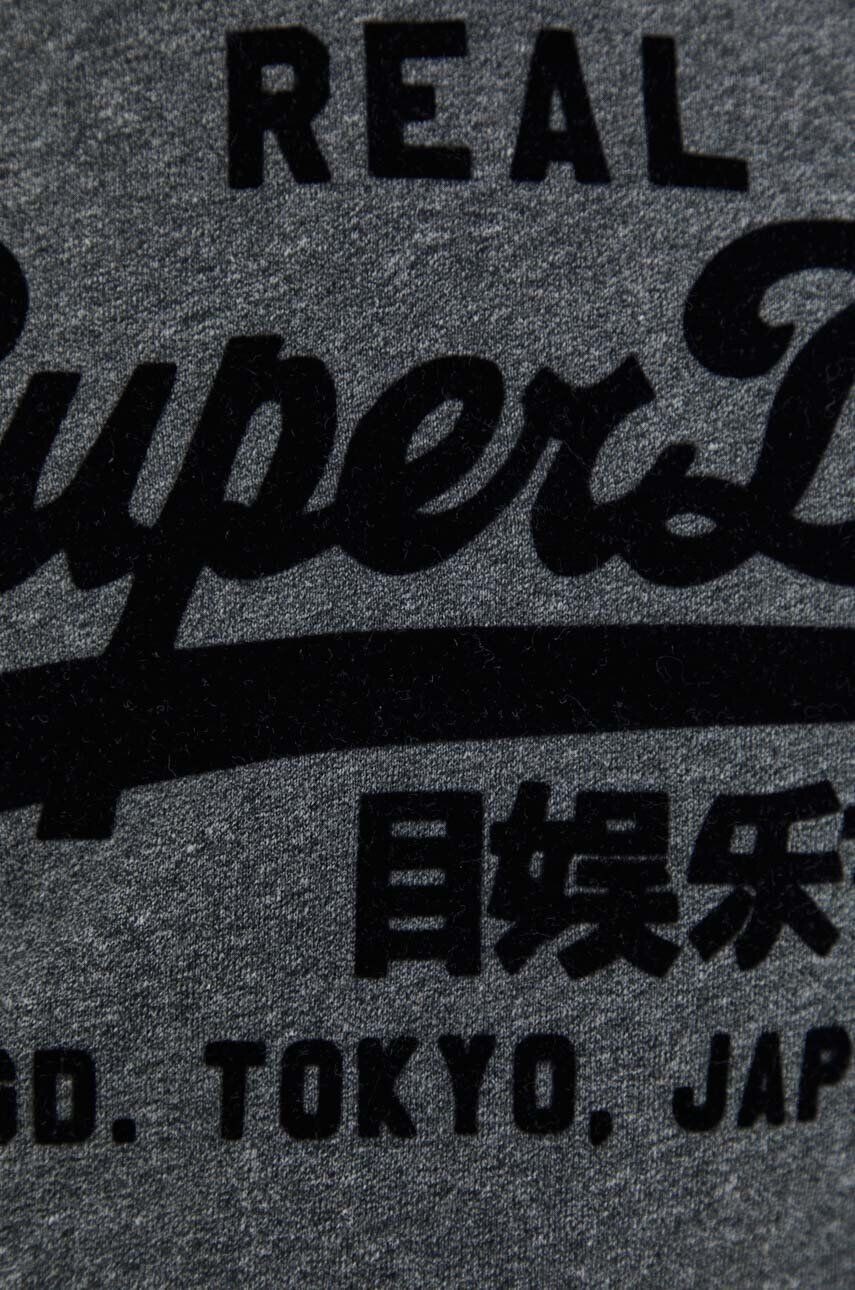 Superdry Mikina pánska šedá farba s kapucňou melanžová - Pepit.sk