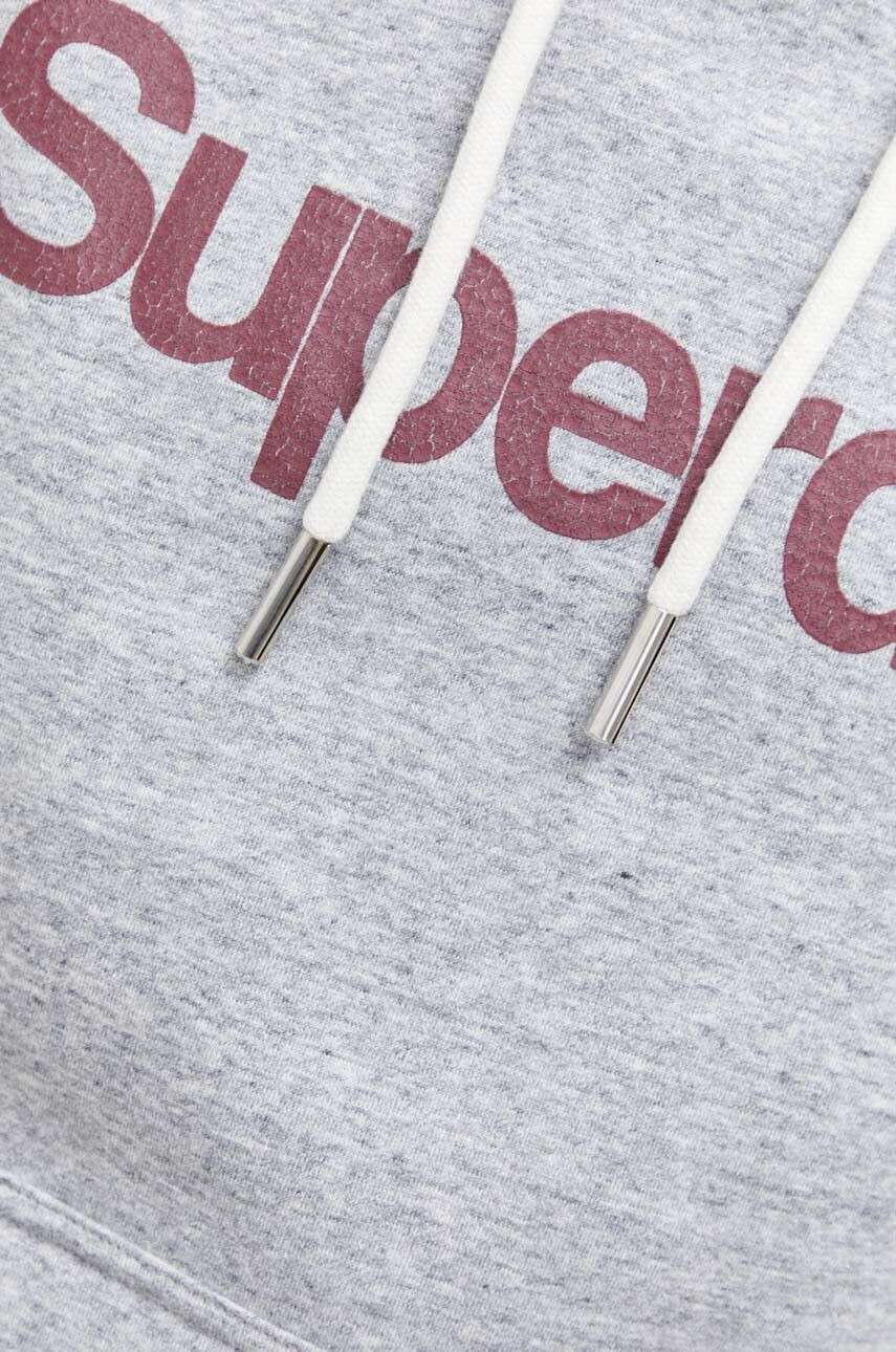 Superdry Mikina pánska šedá farba s kapucňou s potlačou - Pepit.sk