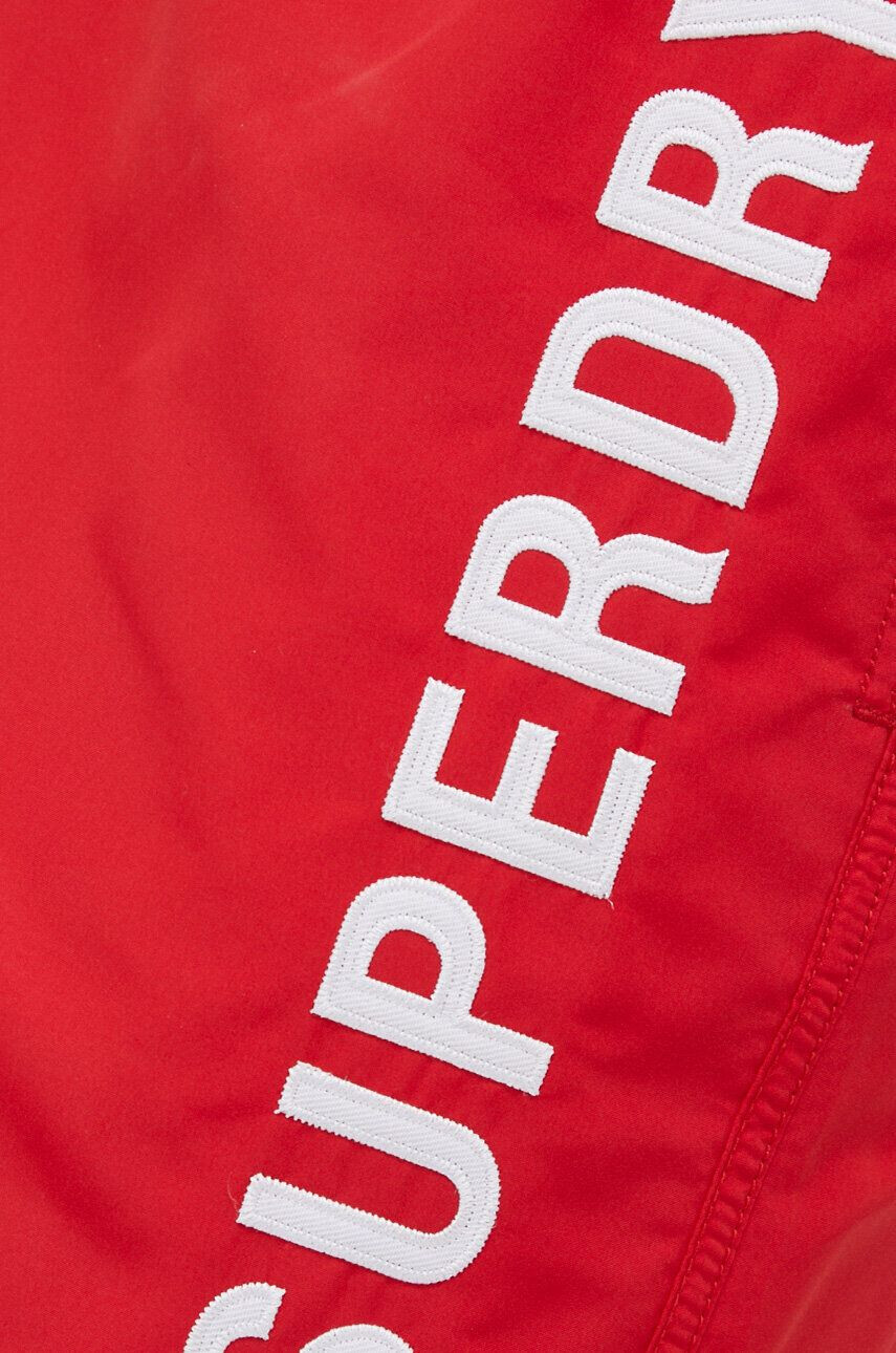 Superdry Plavkové šortky červená farba - Pepit.sk