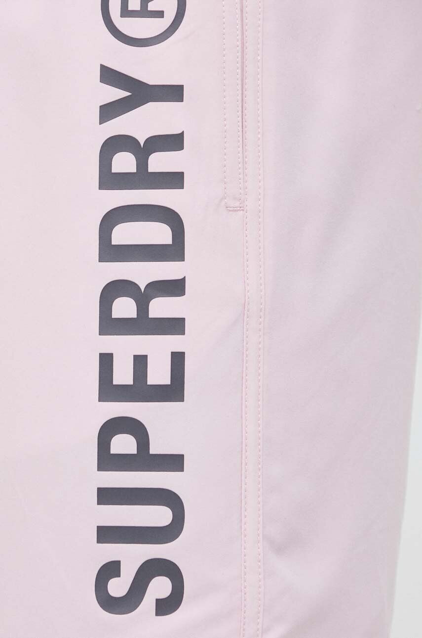 Superdry Plavkové šortky ružová farba - Pepit.sk