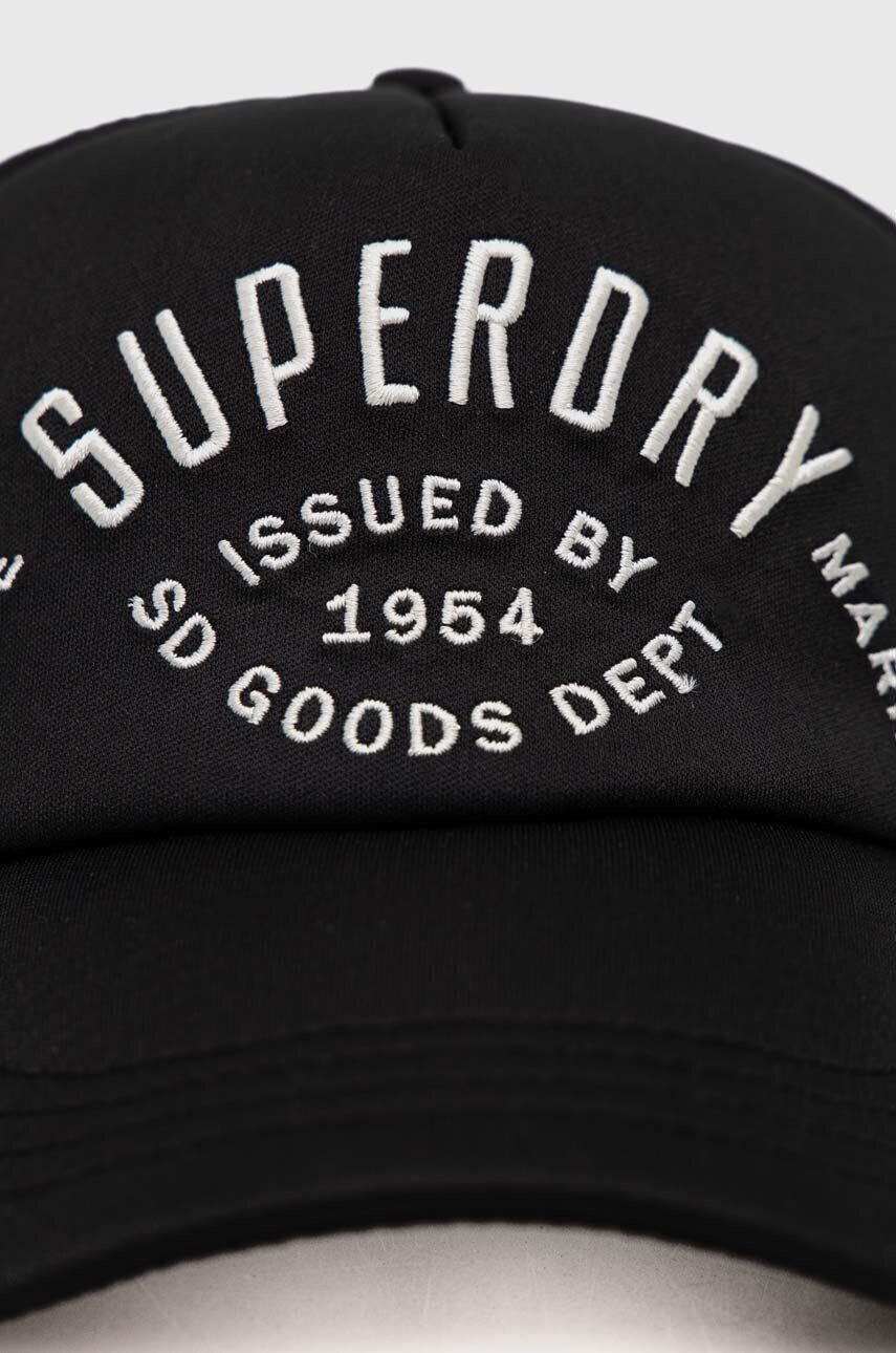 Superdry Šiltovka čierna farba s nášivkou - Pepit.sk