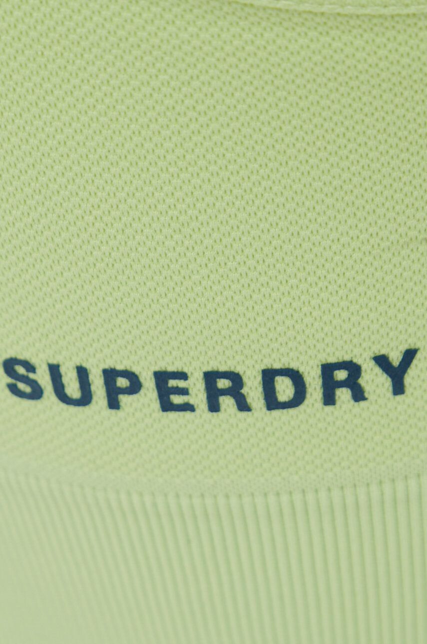 Superdry Športová podprsenka zelená farba jednofarebná - Pepit.sk