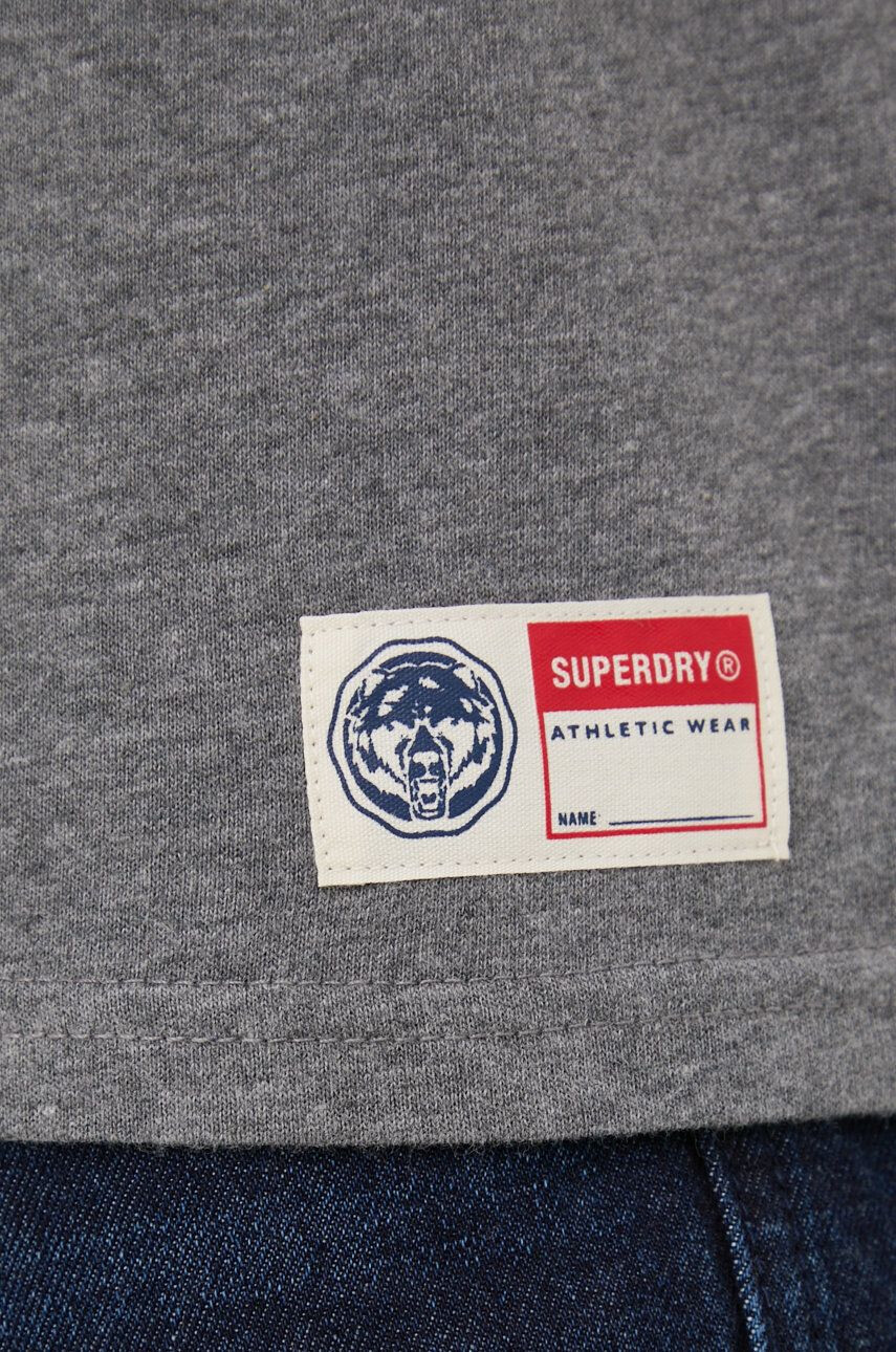 Superdry Tričko pánske šedá farba s potlačou - Pepit.sk