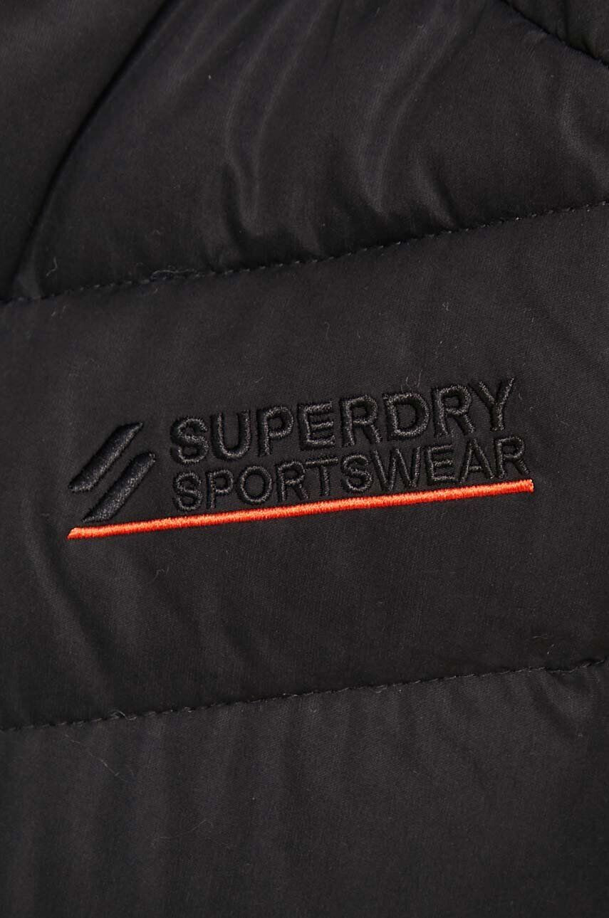 Superdry Vesta dámsky čierna farba zimný - Pepit.sk