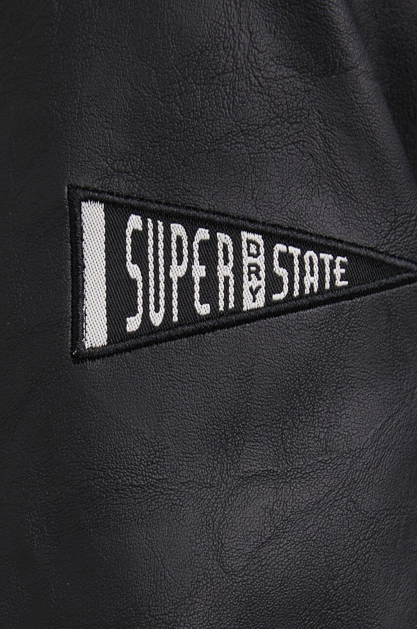 Superdry Vlnená bunda čierna farba prechodná - Pepit.sk