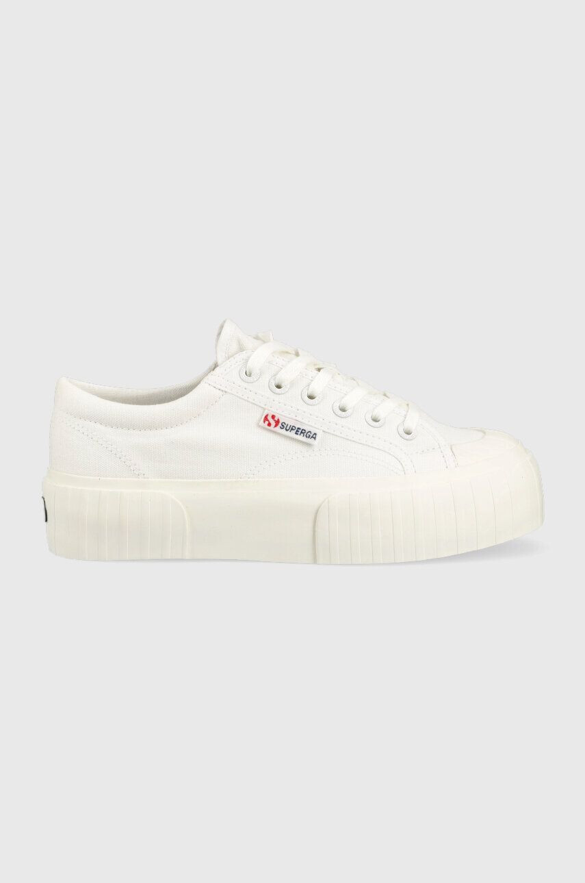 Superga Tenisky 2631 STRIPE PLATFORM dámske biela farba S5111SW - Pepit.sk