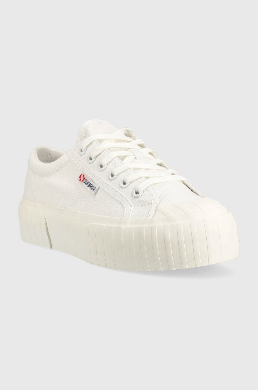 Superga Tenisky 2631 STRIPE PLATFORM dámske biela farba S5111SW - Pepit.sk