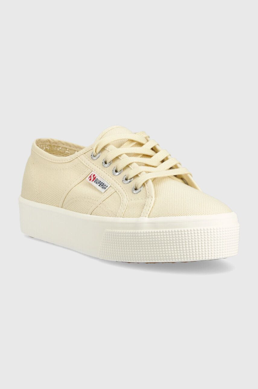 Superga Tenisky 2730 MID PLATFORM dámske béžová farba S2127IW - Pepit.sk