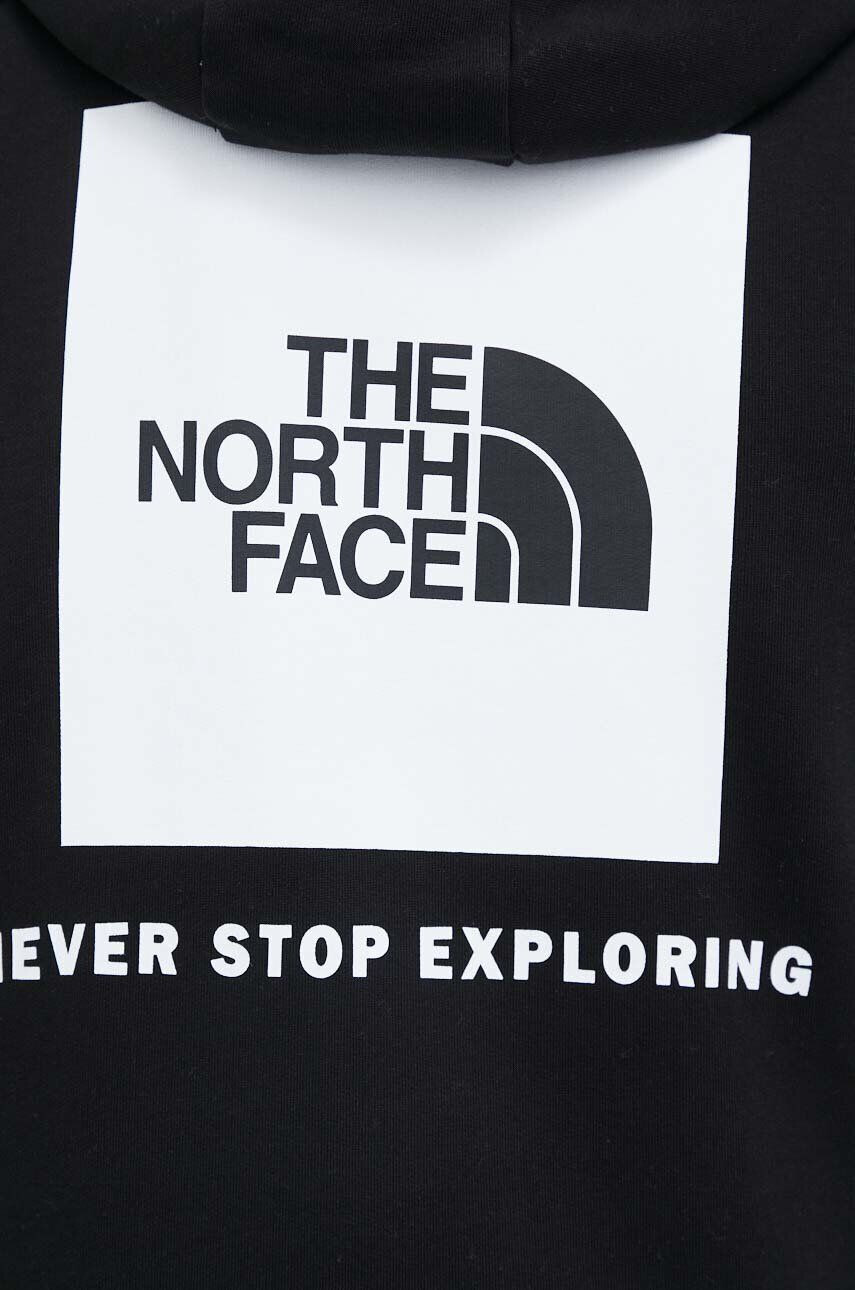 The North Face Bavlnená mikina NF0A2ZWUKY41-KY41 pánska čierna farba s kapucňou s potlačou - Pepit.sk