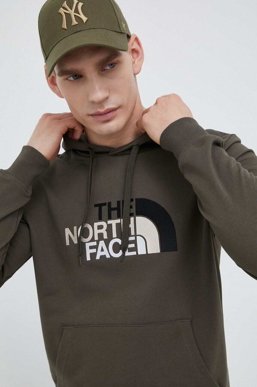 The North Face Bavlnená mikina dámska čierna farba s potlačou - Pepit.sk