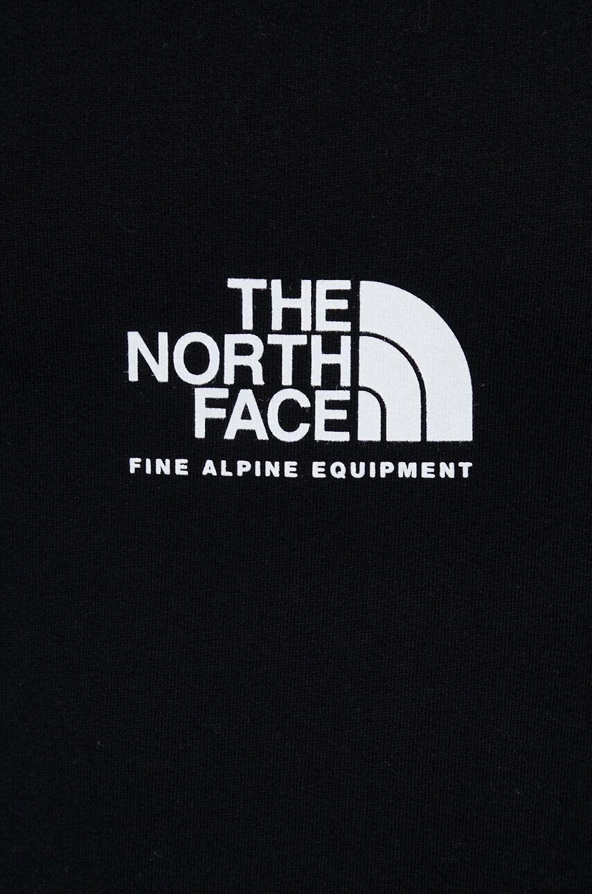 The North Face Bavlnená mikina pánska čierna farba s kapucňou s potlačou - Pepit.sk