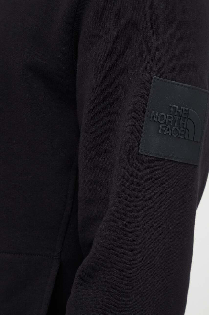 The North Face Bavlnená mikina pánska čierna farba s kapucňou s potlačou - Pepit.sk