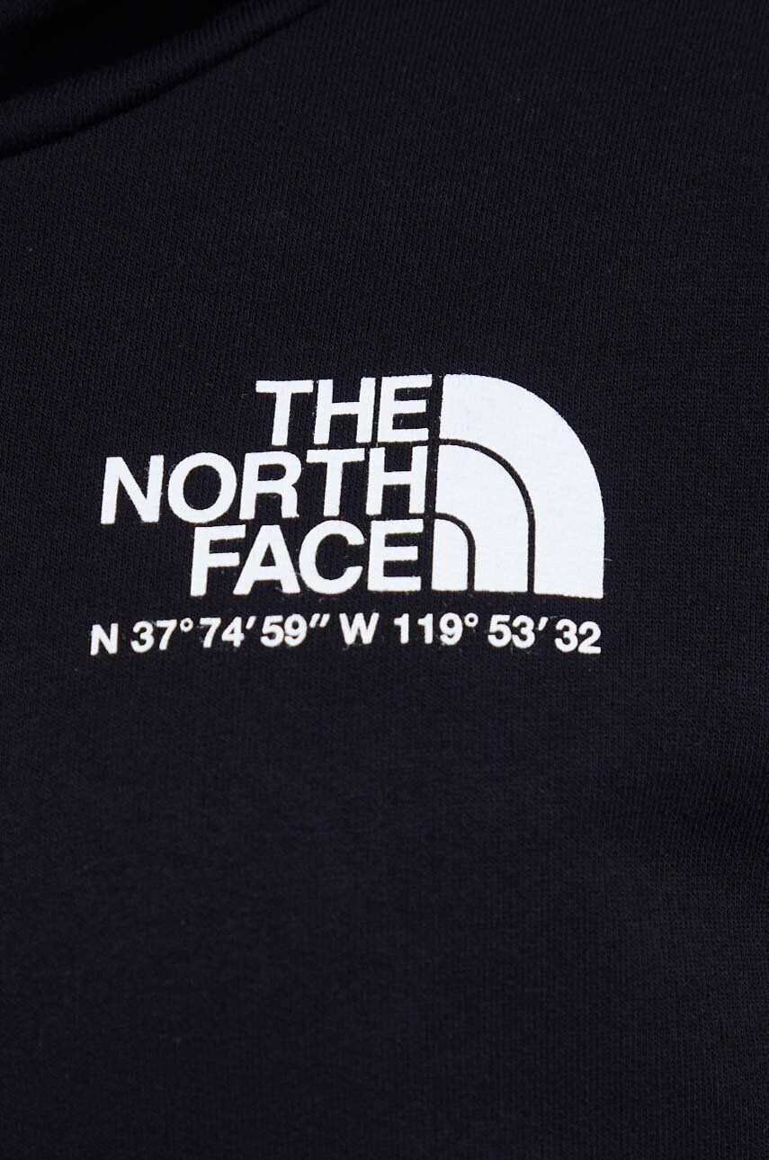 The North Face Bavlnená mikina pánska čierna farba s kapucňou jednofarebná - Pepit.sk