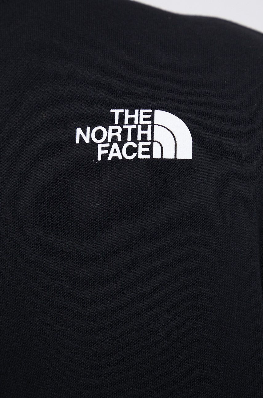 The North Face Bavlnená mikina pánska čierna farba s potlačou - Pepit.sk