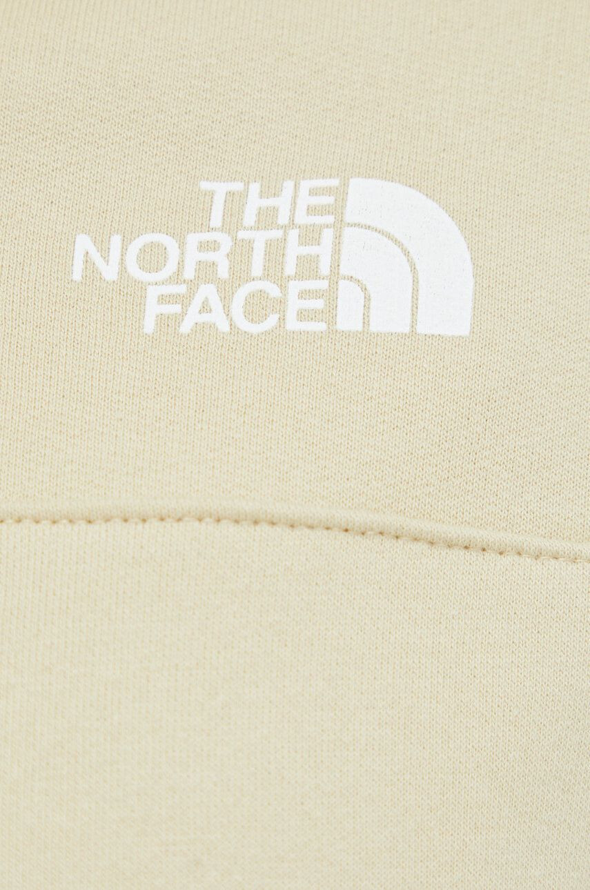 The North Face Bavlnená mikina pánska béžová farba s kapucňou jednofarebná - Pepit.sk