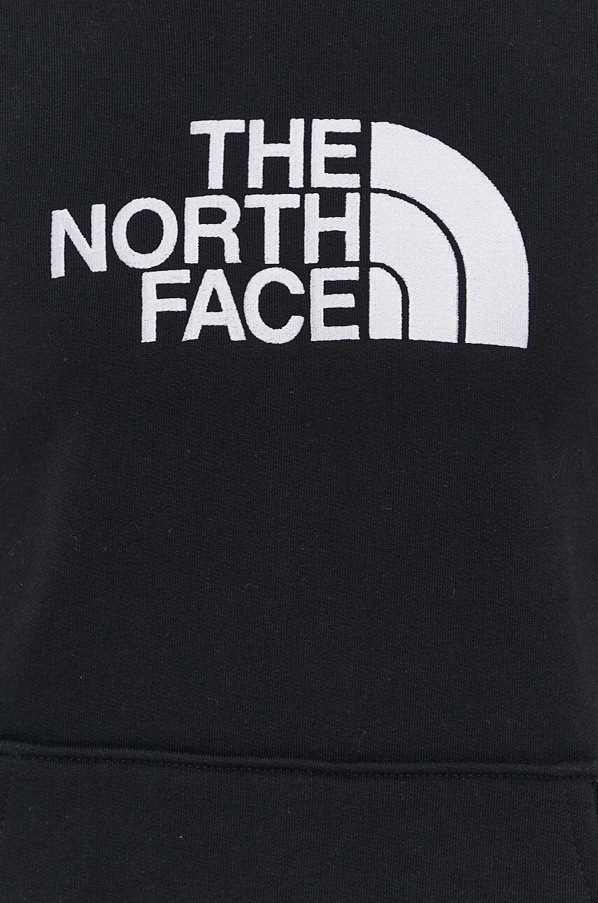 The North Face Bavlnená mikina NF0A55ECJK31-JK31 dámska čierna farba s kapucňou s nášivkou - Pepit.sk