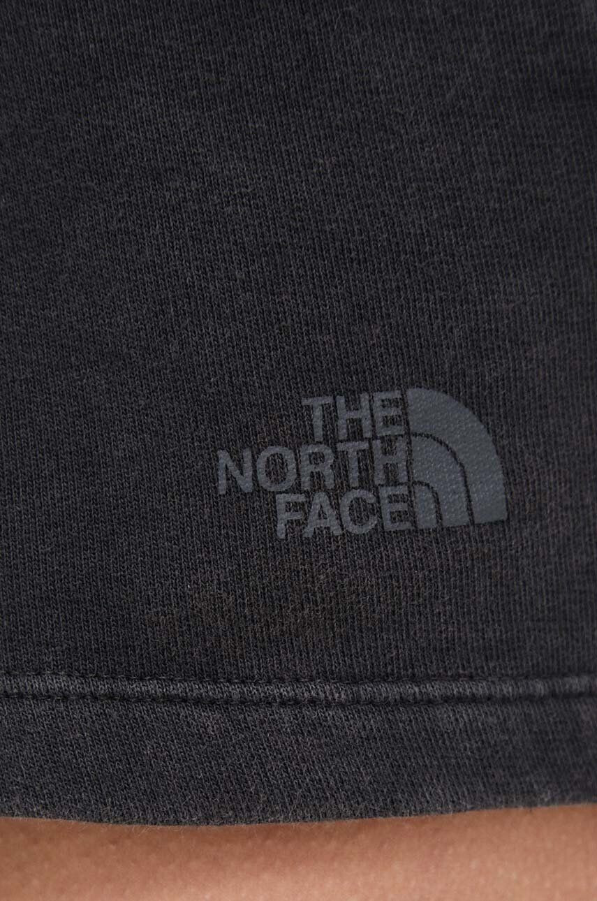 The North Face Bavlnené šortky čierna farba jednofarebné vysoký pás - Pepit.sk