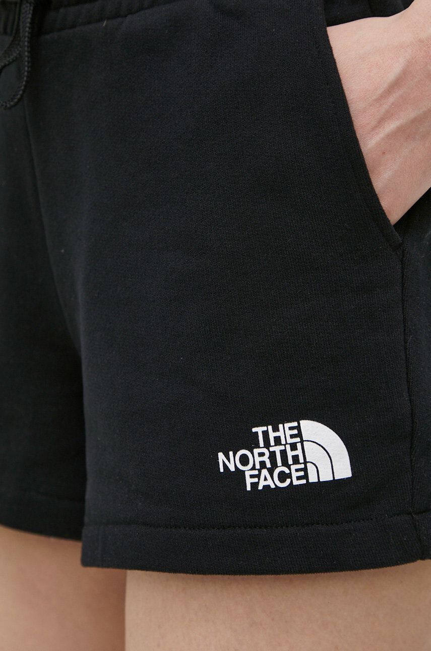 The North Face Bavlnené šortky dámske čierna farba jednofarebné vysoký pás - Pepit.sk