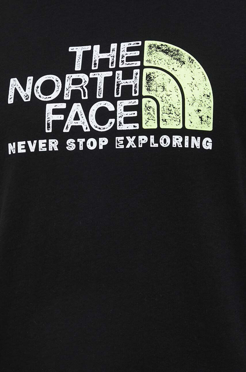 The North Face Bavlnené tričko čierna farba s potlačou - Pepit.sk