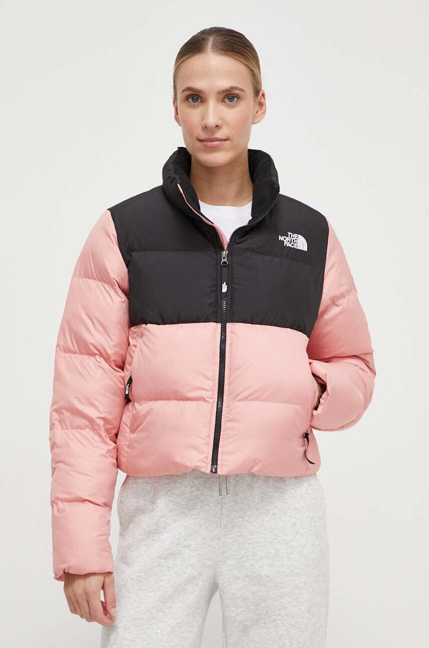 The North Face Bunda Cropped Saikuru dámska ružová farba zimná NF0A853MOF61 - Pepit.sk