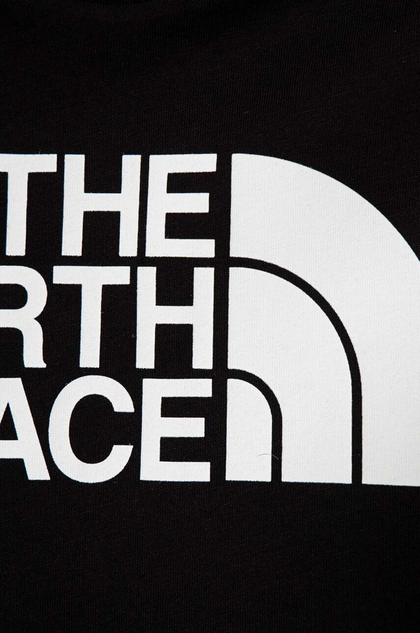 The North Face Detská bavlnená košeľa s dlhým rukávom L/S EASY TEE čierna farba s potlačou - Pepit.sk