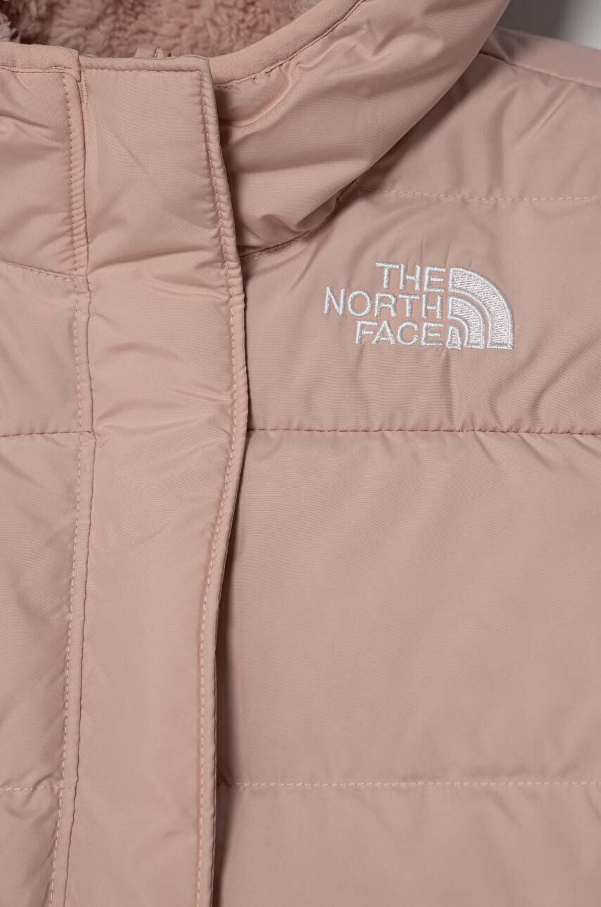 The North Face Detská páperová bunda G NORTH DOWN FLEECE LINED PARKA ružová farba - Pepit.sk