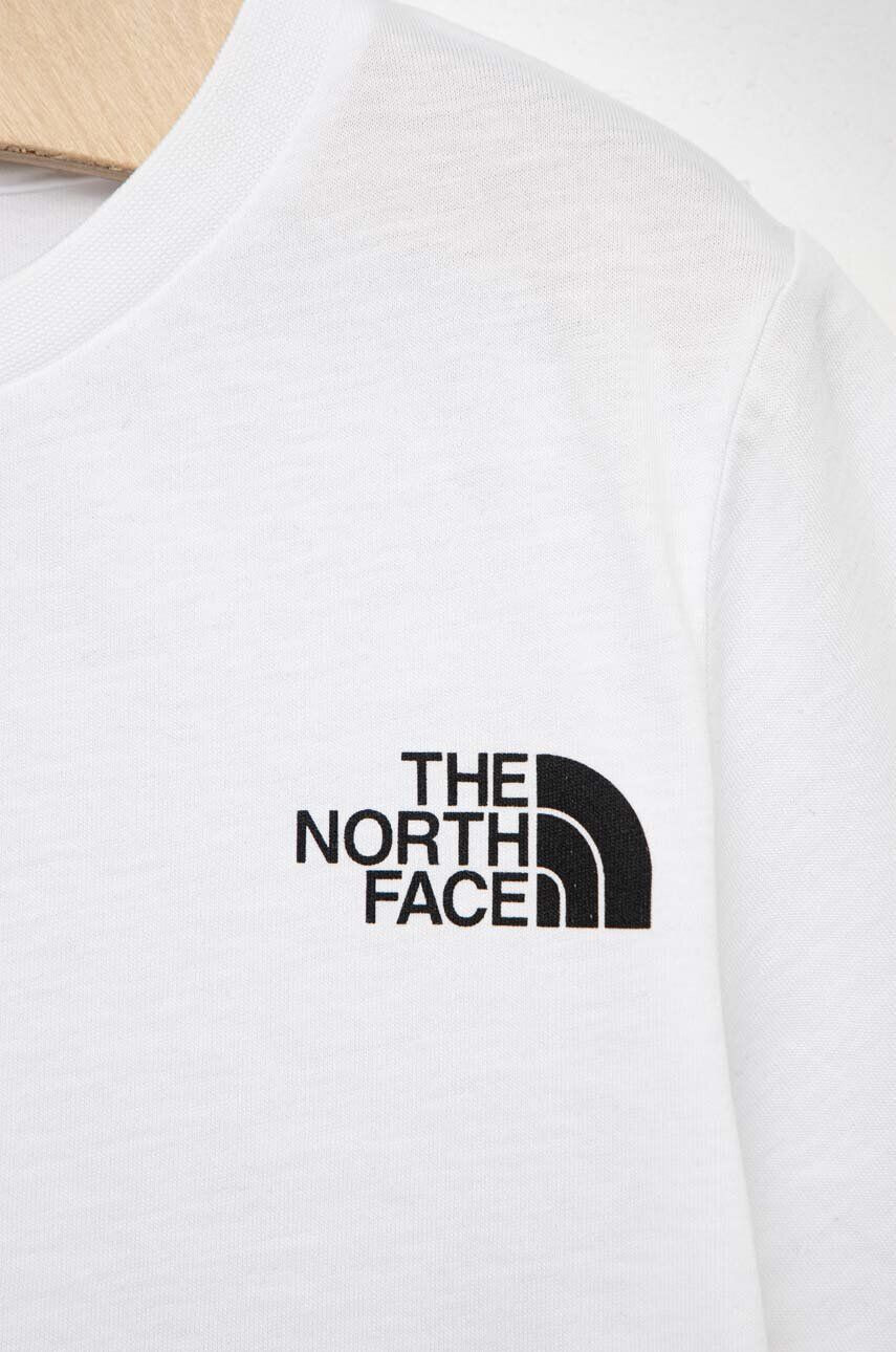 The North Face Detské bavlnené tričko čierna farba s potlačou - Pepit.sk