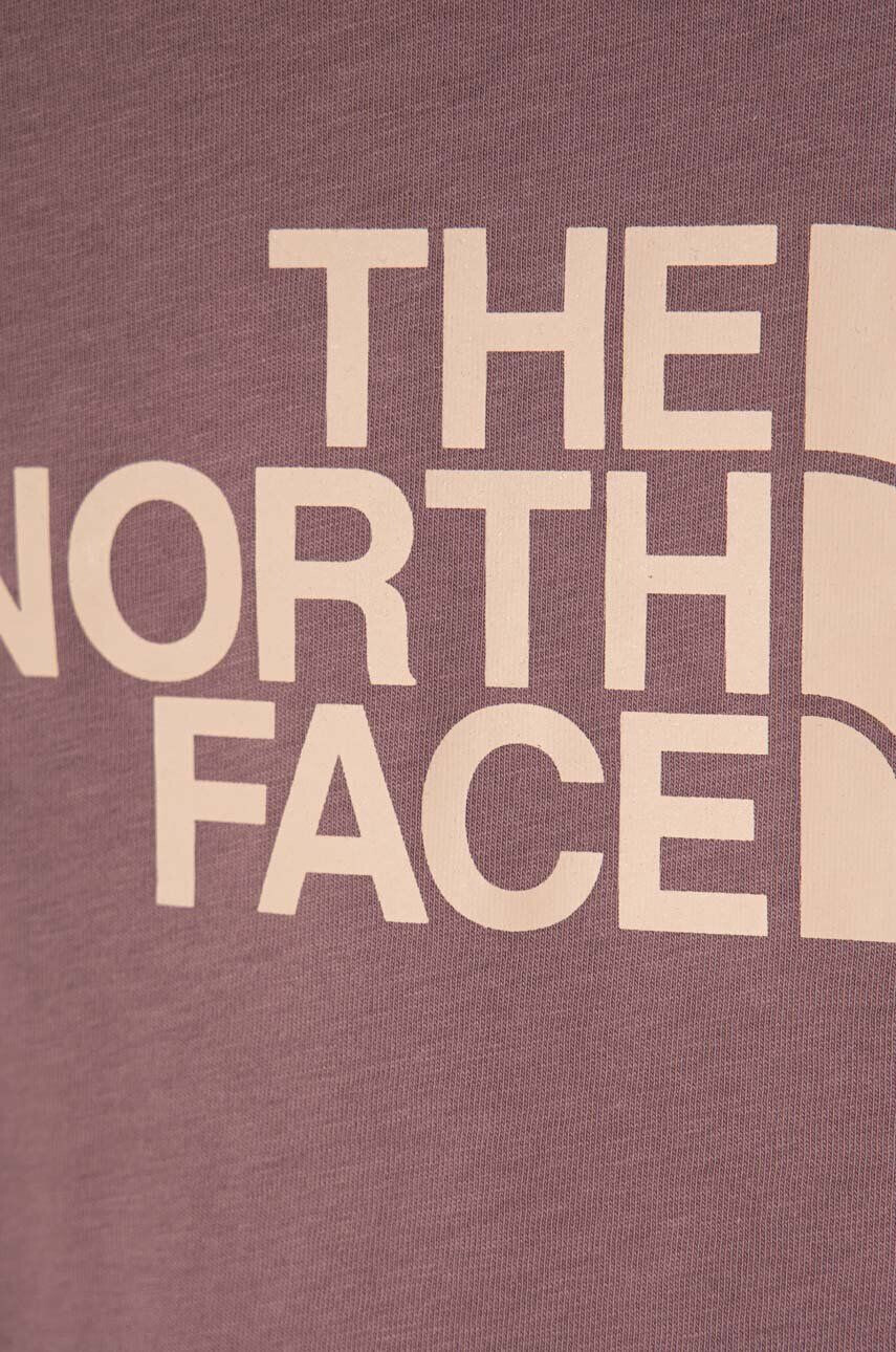 The North Face Detské bavlnené tričko G S/S CROP EASY TEE ružová farba - Pepit.sk