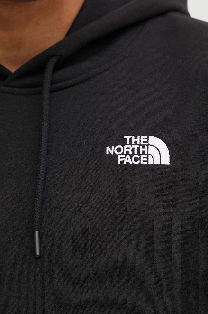 The North Face Mikina Essential pánska čierna farba s kapucňou s nášivkou NF0A7ZJ9JK31 - Pepit.sk