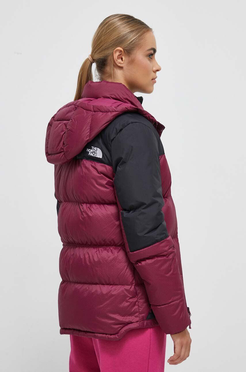 The North Face Páperová bunda dámska bordová farba zimná - Pepit.sk