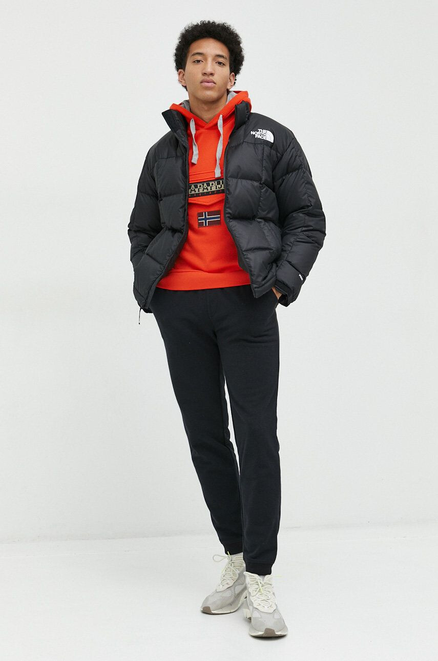 The North Face Páperová bunda MENS LHOTSE JACKET pánska čierna farba zimná - Pepit.sk