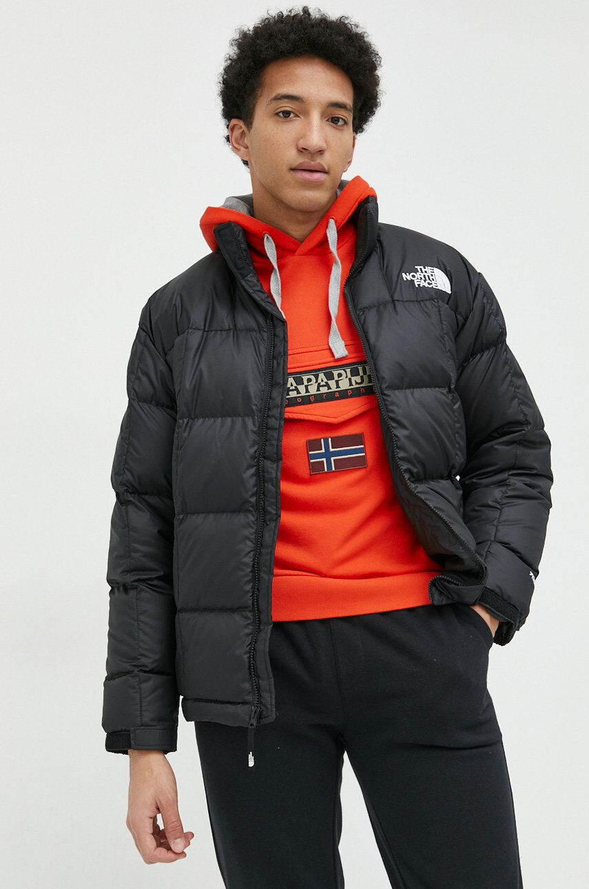 The North Face Páperová bunda MENS LHOTSE JACKET pánska čierna farba zimná - Pepit.sk