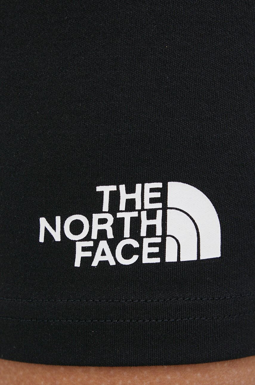 The North Face Šortky dámske čierna farba s potlačou vysoký pás - Pepit.sk