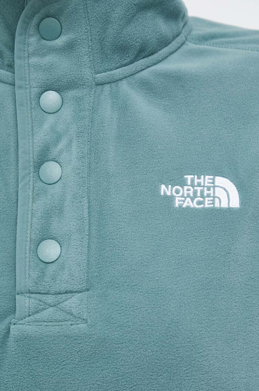 The North Face Športová mikina Homesafe Snap Neck zelená farba jednofarebná - Pepit.sk