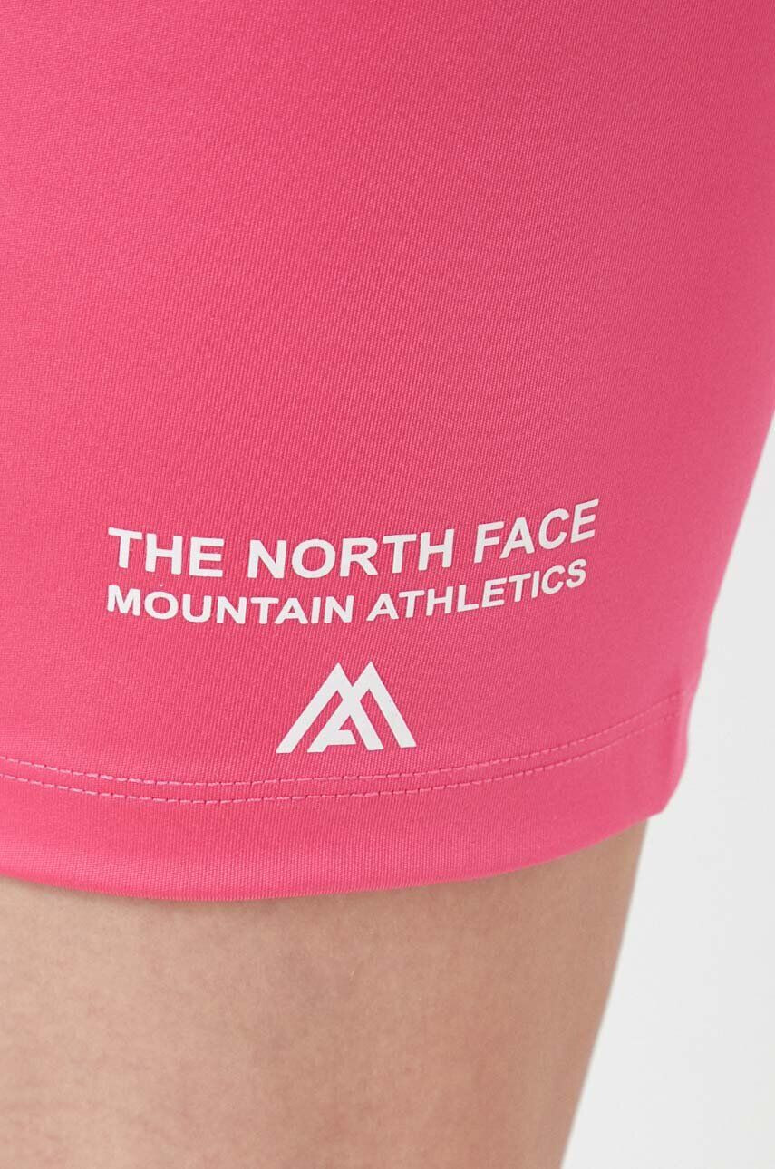 The North Face Športové krátke nohavice Mountain Athletics dámske ružová farba jednofarebné stredne vysoký pás - Pepit.sk